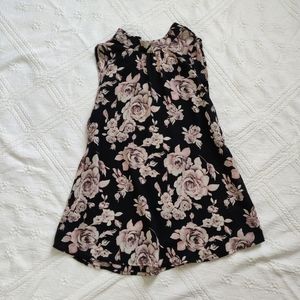 Black and dusty pink floral blouse